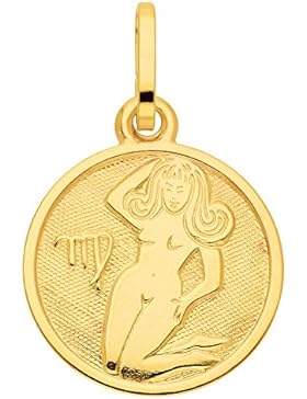 Gold 8 k ( 333 ) Sternzeichen Anhänger - Jungfrau - Ø 11,8 mm