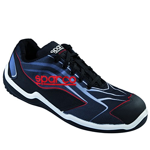 Sparco Sicherheitsschuh Touring Low, 1 Stück, schwarz / rot, 52001-42