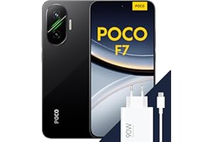 XIAOMI POCO F7 Smartphone, 12+256GB, Nero, Snapdragon® 8s Gen 4 Flagship, Batteria 6500mAh, Fotocamera Sony da 50MP con OIS, Display AMOLED 6.83" 1.5K 120Hz (Adattatore incluso a seconda della confezione)
