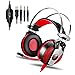 Produktbild PS4 Gaming Headset KingTop Stereo Kopfhörer mit skalierbar Mikro,LED Licht, für PS4 PC Laptop Tablets iPad iPhone Smartphone