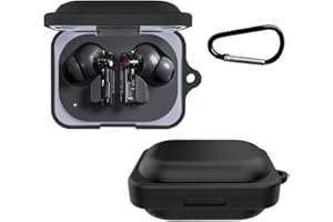 Lemxiee Flexible silicone case for Nothing Ear (a) case,Protective cover for Nothing Ear (a) (2024) -Black