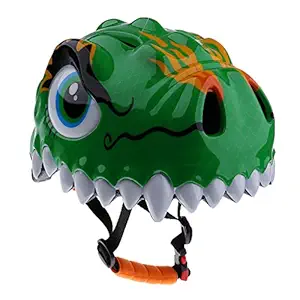 Generic High Density PC Kids Bike Helmets Cartoon Skating Cycling Riding Bicycle Helmet for 3-8 Years Children - green, 260 x 200 x 156mm