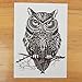 COKOHAPPY Large Temporary Tattoo , Owl Celtic for Men Women