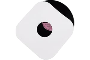 MAYRECORDS 20 custodie interne per dischi in vinile in carta kraft bianca pesante con angoli arrotondati, coperture protettive antistatiche per album LP (25,4 cm)