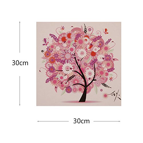 Jingxu 5D DIY Strass Bilder Kreuzstich Wandbilder Mit Diamant Stickerei Baum Muster Vier Saison 30*30cm für Haus Dekor - 3