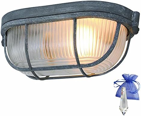 Vintage Retro Industrial High Power E27 OR use as Ceiling Light Lamp Wall Light in Grey 230 V + Giveaway