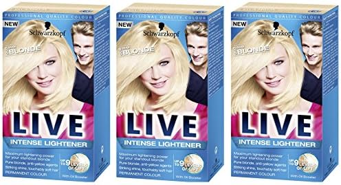 Schwarzkopf Live Intense Lightener Max Blonde 00B - Pack of 3