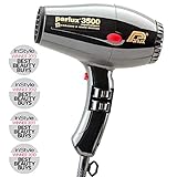 parlux 385 power light ionic & ceramic secador de pelo Diseño ergonómico Parlux 3500 Supercompact - Secador de pelo de cerámica con iones, color negro