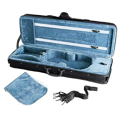 Neewer 4/4 Taille Complète Professionelle Forme Oblongue Housse / Etui / Sac de Transport de Violon, avec Super Légère Amortisseur de Suspension - Noir