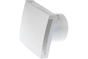 LIRAST Ø 100mm Ventilatore da Bagno con Timer e Sensore di Umidità - Aspiratore Aria in Plastica Bianco - Ventola per Bagno Cucina WC