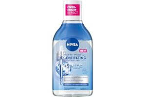 NIVEA Regenererande Micellärvatten, 400 ml | Ansiktsrengöring med 5 % serum, vattenfast sminkborttagning, mild rengöring, doftfri, för känslig hud