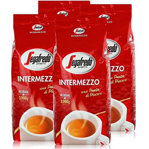 4x SEGAFREDO Intermezzo ESPRESSO ganze Bohnen 1000g