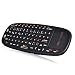 Produktbild Rii i10 Schwarz 2.4GHz Wireless 70 Keys Deutsche QWERTZ Layout Tastatur mit Touchpad-Maus und eingebaute wiederaufladbare Li-on Batterie für Smart TV, Mini PC, HTPC, Computer und Konsolenspiele (Rii i10 Schwarz 2.4GHz Wireless)