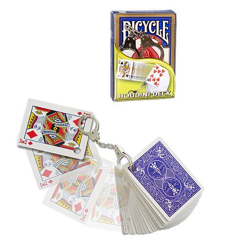 Carte Bicycle Mazzo Houdini con manette dorso Blu
