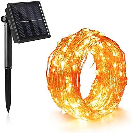 100LEDs solar led garden fairy lights 8 modes outdoor garden solar led 10M+2M, IP65 Waterproof for Garden, Patio, Wedding and Party - Large solar panels (warm white)