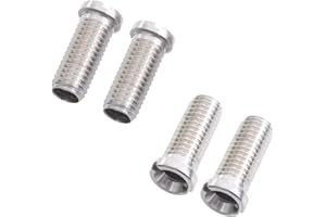 Gotetiso 4 Pieces Hollow Screw Sink Stainless Steel Drain Strainer Screw 45 mm Hollow Screw Strainer Basket Valve Sink Basket Screw Drain Set Accessories for Valve Drains Sink Kitchen Drains