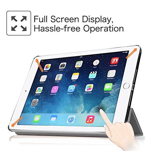 Fintie iPad Air 2 Hülle – Ultradünn Superleicht Smart Cover Schutzhülle Tasche Case mit Ständer und Auto Sleep / Wake Funktion für Apple iPad Air 2 (iPad 6 6th Generation), Himmelgrau - 5