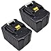 Produktbild Neue Ersatz Wiederaufladbare Elektrowerkzeuge Batterien für Makita 18 V 18 volt 6.0Ah 6000 mAh BL1830 BL1840 LXT400 194205-3 (6.0ah, 2 Packs)