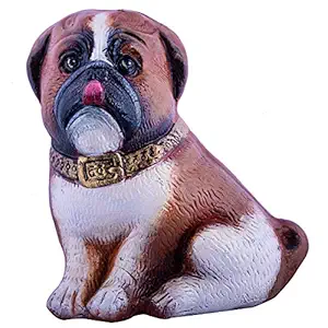 Ivanas Craft Piggy Bank for Kids, Money Saving Bank, Coin Holder, Coin Box Girls & Boys Model Dog (Brown and White)