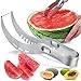 Produktbild Wassermelonen Messer, ikalula Wassermelonen Schneider Edelstahl Obstschneider Melonenschneider Rostfrei für Wasser-Honigmelonen Papaya Pitaya - Silber