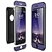 Produktbild CE-Link für iPhone 6/iPhone 6s Hülle Hardcase 3 in 1 Handyhülle Ultra Dünn Hartschale 360 Grad Full Body Schutz 3 Teilig Styliche Handytasche Backcover Schutzhülle Anti-Kratzer Elegant Stoßfest Hart PC Skin Rückdeckel Glatte Rückseite Bumper - Blau + Schwarz
