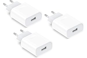 NOZDORMU USB Ladegerät, 3-Pack USB Adapter 5V/1A Universal Stecker Netzteil Ladestecker Ladeadapter Netzstecker Steckdose Handy Charger für iPhone 14/13/12/11/X/8/6/6s/ 5s Plus, Samsung,Kamera,Tablet