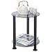 Produktbild FITUEYES Glas Beistelltisch Kaffeetisch 38,5x50cm schwarz DT203801GT