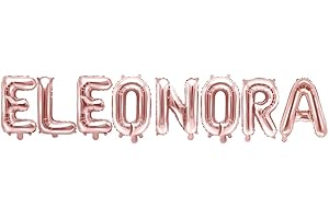 UNKNOW Palloncino FOIL MYLAR ROSA GOLD scritta nome ELEONORA 35 cm