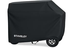 Staveley LARGE Mobility Scooter Cover | Waterproof Outdoor Storage Protection for Scooters All-Season Use and Long-Lasting Material Black 137cm x 90cm x 66cm,
