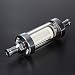 Generic Universal Chrome Glass Fuel Petrol Diesel Inline Filter 5/16" 8mm RS.520.00