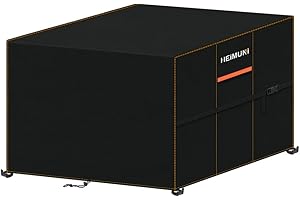 HEIMUNI Plandeka na Meble Ogrodowe Wodoszczelna, Prostokątny Pokrowiec na Stół Zewnętrzny, Pokrowiec na Sofę na Stoły Ogrodowe i Krzesła, Pokrowiec Ochronny na Stół i Krzesła, 100 x 100 x 90 cm