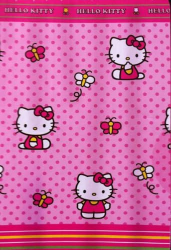 Hello Kitty Garden Fabric Shower Curtain