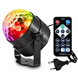 AOMEES Discokugel Disco Lichteffekte LED DiscoLicht Partylicht Disco Beleuchtung Partybeleuchtung Party licht Discolicht Bühnenbeleuchtung- 7 Farbe RGB Led Effekt DJ Licht Diskokugel Lampe für Disco, Geburtstag party,Xmas,Hochzeit, KTV, Weihnachten, Weihnachtsgeschenk ,Geschenk des neuen Jahres,Halloween,Zimmer, Bar,Bühne,Karaoke,Schlafzimmer,Club, Partei,Draussen(mit Fernbedienung)