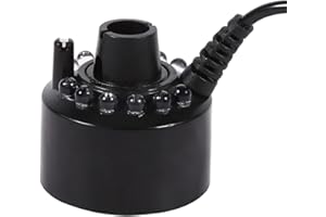 BAOFUYA Mist Bottle Sprayer Pond, Mister Foggers Humidificadores de Generador de Niebla LED Mist Maker 12 Atomizer Maker Humidificador de LED Que Cambia de Color Humidificador de 24 V