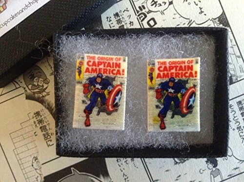 Captain America Comic Book Cover Earrings (Studs)