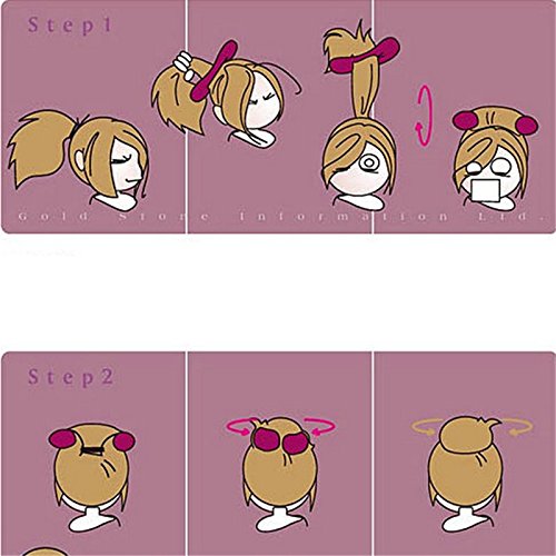 Demarkt Lockenwickler Haarknoten-Styler Magic Schwamm Frisur Twist Curler Tool Clip Donut Style DIY - 4
