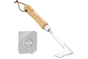 HTRTRR Raschietto Manuale per Erbacce in Acciaio Inox da 32,5 cm con Manico, Raschietto per Erbacce in Acciaio Inox per la rimozione di Muschio ed Erbacce