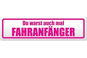 ‎KIWISTAR Kiwistar Magnetic Sign "Fahranfänger warst du auch - 30 cm Pink - Magnetic for Car - Reusable Safety Sign Made of Magnetic Film - for Vehicles, Trucks
