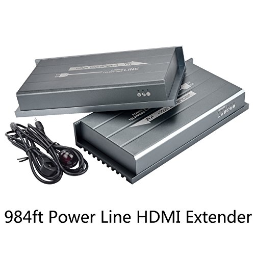 Hdmi Extender Over Home's Powerline Works Like Wireless HDMI Extender, Mirabox 984ft 1080P@60HZ PLC HDMI Sender&Receiver Point To Point With IR Remote Control