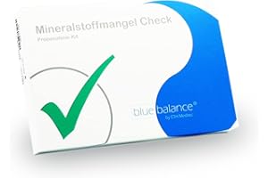 ‎BLUE BALANCE blue balance® Mineralstoffmangel Test | Gesundheitstest | Probenahme-Kit | Selbsttest für Zuhause | Schnelltest | Mineralstoff Test | mit Laboranalyse