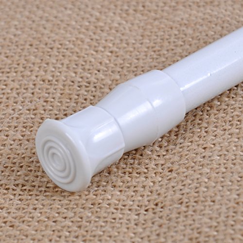 Weiß Feder Ausziehbar Klemmstange Gardinenstange Vitragenstange Vorhang Fenster Tür 30-50cm - 2