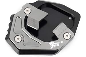 ‎CXEPI CXEPI Motorcycle Side Stand Enlarge Foot Widening Stand Plate Pad for Tenere 700 XTZ 700 T700 2019-2023, Titanium Colour