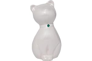 Royal Rapture Urn for Ashes Cremation Funeral Memorial Love Urns Decorative Cat Kitty Figurine Pet|Alloy|(White Kitty, 8.5") RCM02-01