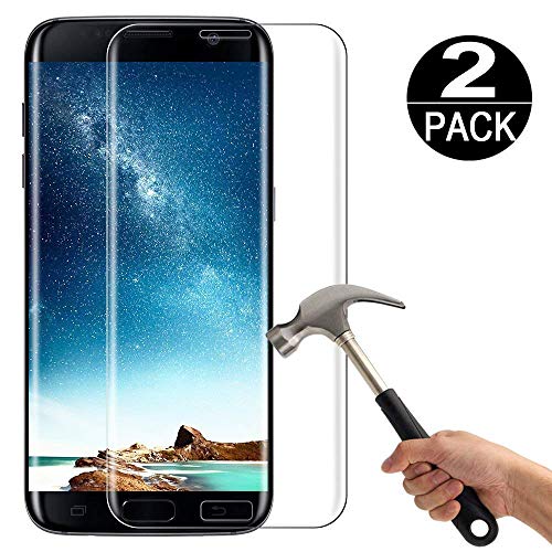MTenBo [2-Pack] Galaxy S7 Edge Screen Protector, Samsung Galaxy S7 Edge Tempered Glass Film [Full Coverage], HD Clear,Premium Shatterproof Anti-Shatter Screen Protector for Samsung Galaxy S7 Edge