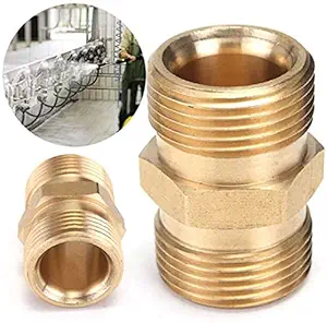 CAZAR M22 Male Brass Connector for Extension of Washer Hose Pipe Hose Extender Compatible with Ballorex, Gaocheng, JPT, StarQ (1)