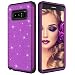 Produktbild Hybrid Stoßfest Schutzhülle für Samsung Galaxy Note 8, Aearl 3 in 1 Trefferfarbe Bling Glänzend Glitzer PC Schwer 360 Grad Voll Schutz Full Body Case Handy-Tasche Schale Handy-Hülle für Samsung Galaxy Note 8 - Lila & Lila