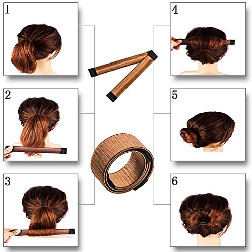 VALUE MAKERS® Damen Fashion Haarstyling Tool – Donut ehemaliges Schaum Französisch Spiral Magie DIY Werkzeug Brautschmuck Rolle - 5