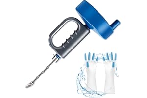 WAILICOP Spirale per la pulizia dei tubi 10M Sonda Sturatubi per Pulizia Guanti inclusi - Sonda Idraulica Stura Lavandini e Scarichi per Amanti del Fai da Te