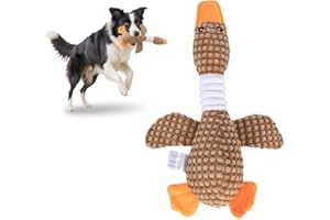 ComedyKing Générique Jouet Chien Indestructible, Chien Interactif, Anti Stress Jouets en Peluche Couineur, Interactif pour Animal de Compagnie pour Dog de Taille Petite Moyenne Grande (Marron)