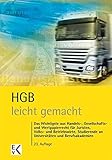 Image de HGB – leicht gemacht: Das Wichtigste aus Handels-, Gesellschafts- und Wertpapierrecht für Juriste